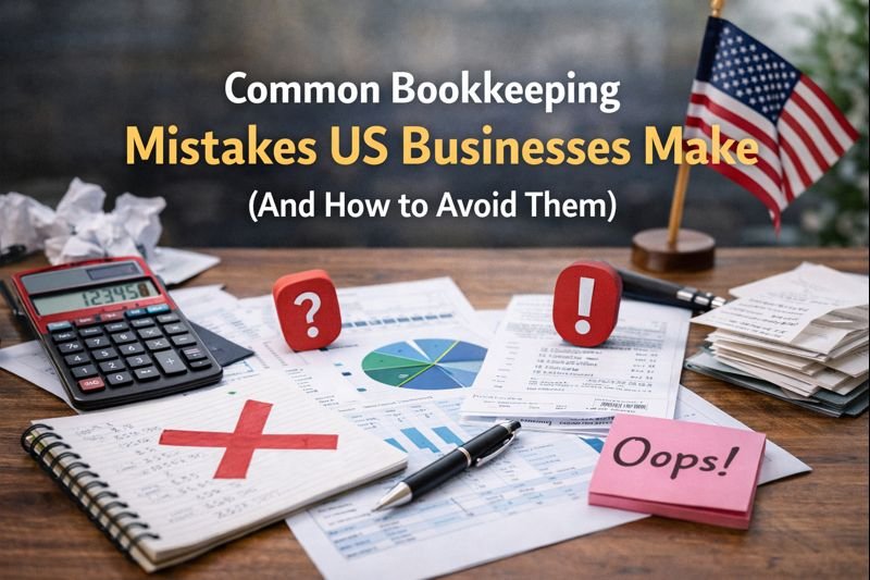 Common Bookkeeping Mistakes US Businesses Make (And How to Avoid Them)