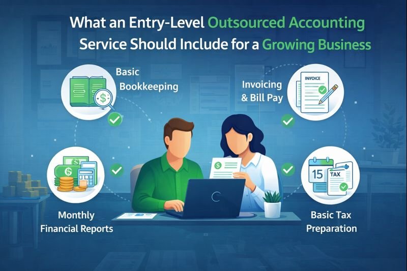 What an Entry-Level Outsourced Accounting Service Should Include for a Growing Business